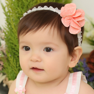  nemohome儿童发带 宝宝头饰 婴幼儿女童发饰发带 立体花朵头带Ns0