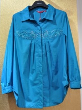 2012新款春装大码女装纯棉长袖衬衫高档女装 忆玫专柜正品17359