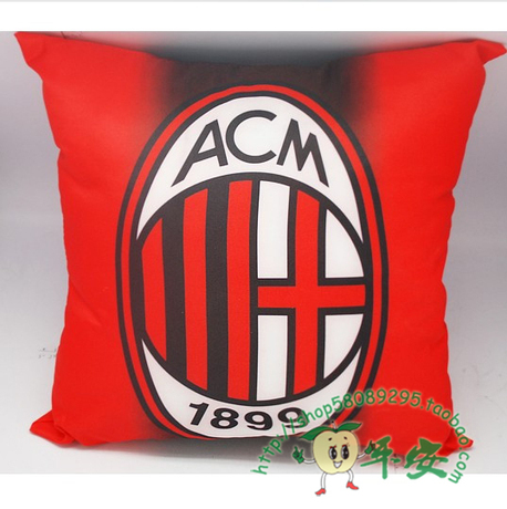 世界杯AC米兰足球队球迷汽车用品座椅靠垫抱