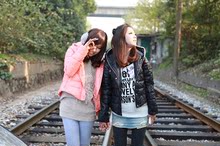 myome冬装新款 小鹿带帽加厚羽绒服 两色入