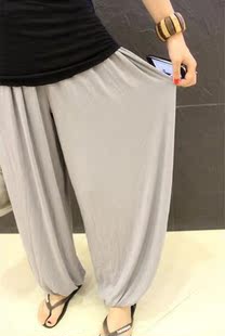  95%竹纤维垂感宽松莫代尔阔腿裤瑜伽裤灯笼裤练功裤 裤子