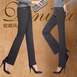  冬装新款女长裤 加厚 直筒裤 百搭灰色职业西裤 正装裤 YZ821