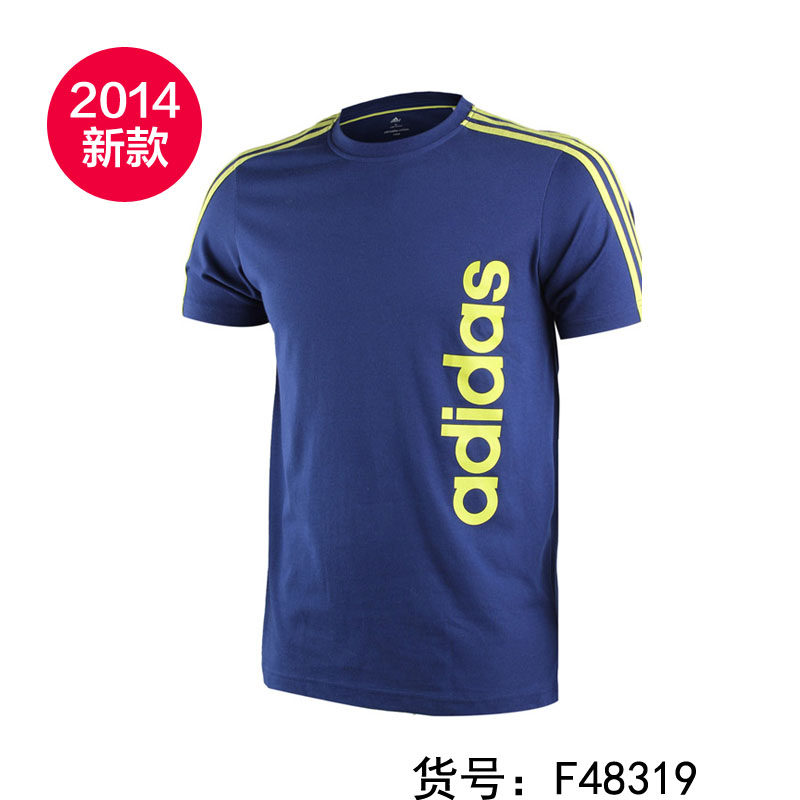 正品adidas阿迪达斯2014夏款运动训练男子短袖T恤 F48318 F48320