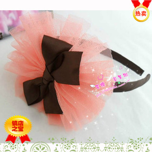  镇店之宝 韩版儿童发饰品 宝宝发箍 女童头饰头箍 纱网宽结发箍