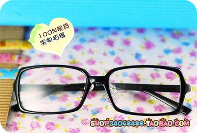 ˙█||▍|█.非主流.潮人必备-台湾大热大框黑色平光镜◆18元/副