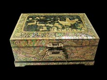 【七彩神话】螺钿漆器贝壳首饰盒/化妆盒/是献给长辈好礼物