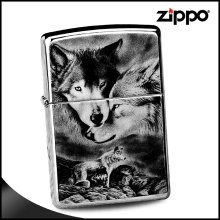 正品zippo打火机 2012黑冰狼亦有情 正版zipoo限量特价