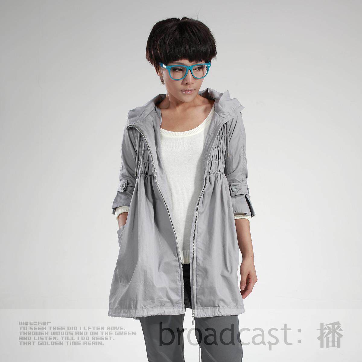 【播】关不上的窗 秋装新款 <span class=H>女士</span>中长款 修身春秋冬<span class=H>外套</span>BDD3G1075