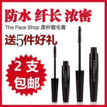 韩国正品The Face Shop黑杆大肚子睫毛膏防水晕纤长浓密1号2#