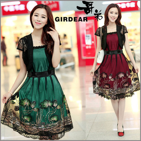 2014夏装新款正品<em>哥弟女装</em>连衣裙 <em>旗舰店</em>短袖