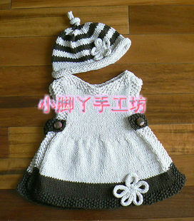 新款纯手工钩<em>编织</em>毛线衣婴儿连衣裙 儿童 毛线