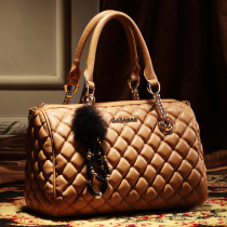 Female Joker in Europe and America of the new locomotive fashion single shoulder handbag patent leather Ling oblique cross ladies large bag