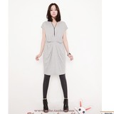 2012新款梦特娇 正品专柜真丝短袖连衣裙 韩版