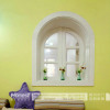 地中海美式乡村拱形窗弧形窗半圆窗，圆形窗对开实木窗室内假窗户