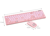 Hello kitty 卡通无线键鼠套装 卡通无线键盘 无线鼠标 USB 包邮