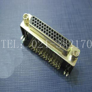 DB44弯孔母头 HDR44弯孔 接插件 90度弯脚 管