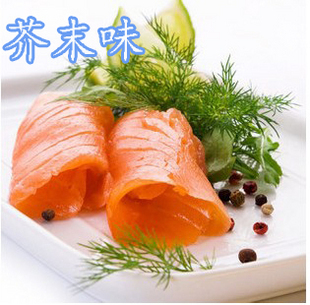  【坤麦商城】三文鱼100G芥末味 新鲜挪威三文鱼制品刺身批发优惠