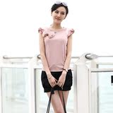 原价168元 清仓99元 MIRROR FUN 蕾丝蝴蝶结 俏皮波点 飞袖T恤