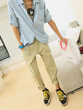 2012新款日系古着 HM ZARA 速写男装 时尚起义男士中性锥形休闲裤