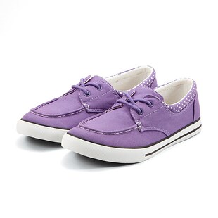 VANCL where  customer Eslite genuine Betty girl-sailing a solid color canvas shoes purple