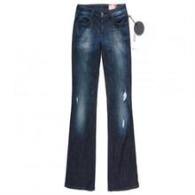 【第五大道】SIWY DENIM 深蓝色微喇<span class=H>破洞</span>牛仔裤 P420PIF-ODY
