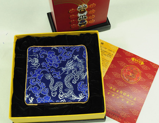  云锦杯垫 南京云锦 御织坊 正品云锦 一套四个 商务礼品 中国风