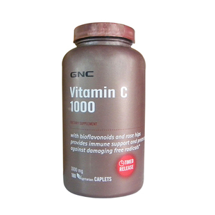  【正品包邮】美国GNC 玫瑰果VC维生素C类黄酮缓释1000mg180片美白