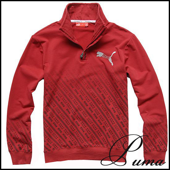 100%好评puma/彪马2010珍藏版立领G4B56超人气长袖T恤 红色