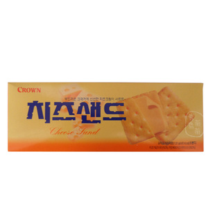  清仓特价 韩国零食Crown可拉奥芝士夹心饼干120克大盒 到13.4.9
