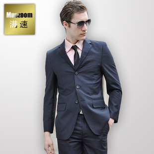  满速男士西服套装 修身 韩版 结婚  商务 西装三扣 男套西正装
