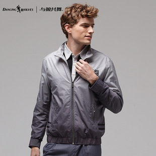  与狼共舞春装专柜价599男士时尚休闲渐变夹克外套213101333