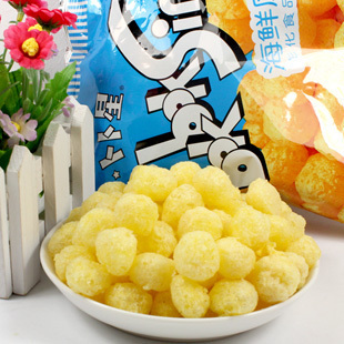  儿时经典小零食 卜卜星 海鲜风味 直接挤压型膨化食品 50g 非油炸