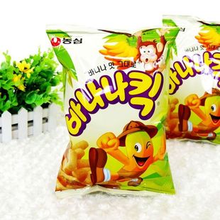  限区包邮韩国进口零食膨化 韩式风味 农心香蕉条 休闲食品点心50g
