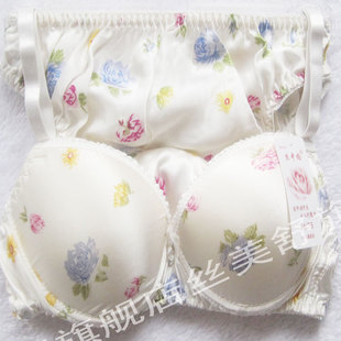 【<em>丝中娇</em>专柜正品】 印花 100%<em>真丝</em>内衣<em>文胸</em>