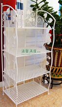 欧式铁艺书架/铁艺杂志架/铁艺书报架/铁艺报刊架/四层置物架