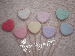 ★Cookie★梦幻棒棒糖婚礼喜饼代喜糖心形日