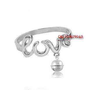 定制字母铃铛戒指 凤凰哆啦A梦<em>姐妹尾戒</em>食指纯