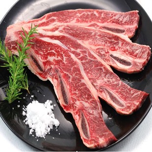  生鲜牛肉 美国安格斯进口雪花牛仔骨牛排非腌制150g称重送黑椒汁