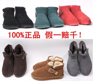  专柜正品EO e&o雪地靴 全牛皮情侣男女靴子低筒搭扣保暖短靴