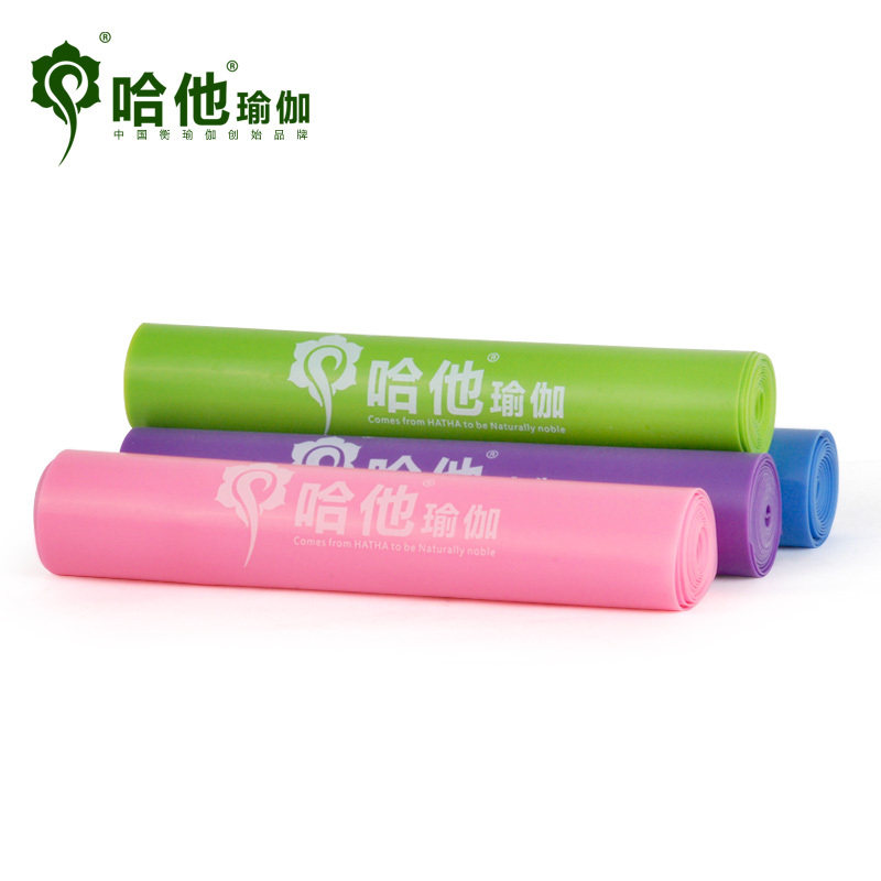 哈他天然乳胶瑜珈弹力带 瑜伽拉力带1.5米卷卷就能瘦塑形包邮