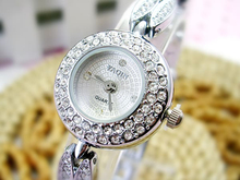 La Sra. Diamante tiroteo tipo elegante mesa relacionado con el poder de la moda relojes finos forma natural las mujeres [59254]