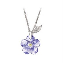 全场包邮 施华洛世奇专柜正品 2011SCS薰衣草勿忘我项链1062802