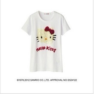 2012 Umiqlo<span class=H>优衣库</span> hellokitty 女士短袖 卡通印花 <span class=H>T恤</span> 专柜正品