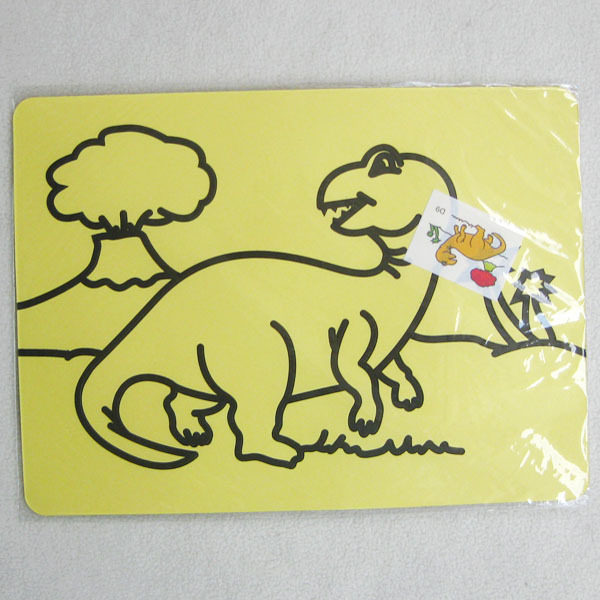 赠品  儿童沙画 黄底带6色彩砂