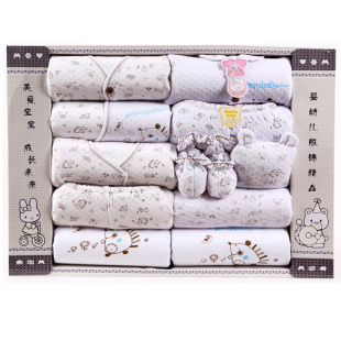  摇篮故事 纯棉加厚婴儿礼盒 13件套 010