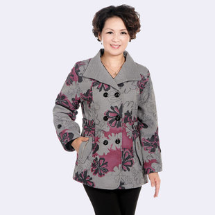  夕慕 中老年秋装女外套中年中老年女装秋装长款风衣妈妈装新品