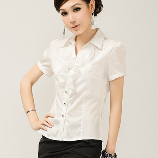 女装女衬衫OL通勤短袖...