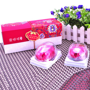  爱哆哆商城高档精致康熙御颂喜蛋喜饼宝宝诞生满月礼盒+2西点红蛋
