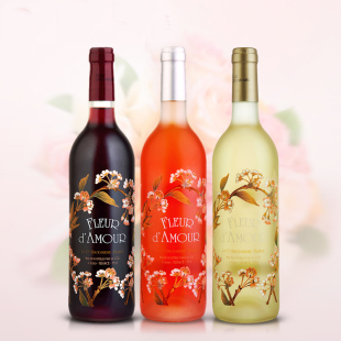  【酒美】法国进口红酒 爱之花葡萄酒 干红葡萄酒+干白+桃红 包邮