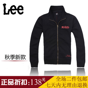 12新款 专柜正品 Lee 男士 黑色 立领开衫卫衣 外套 LMW005T04K99